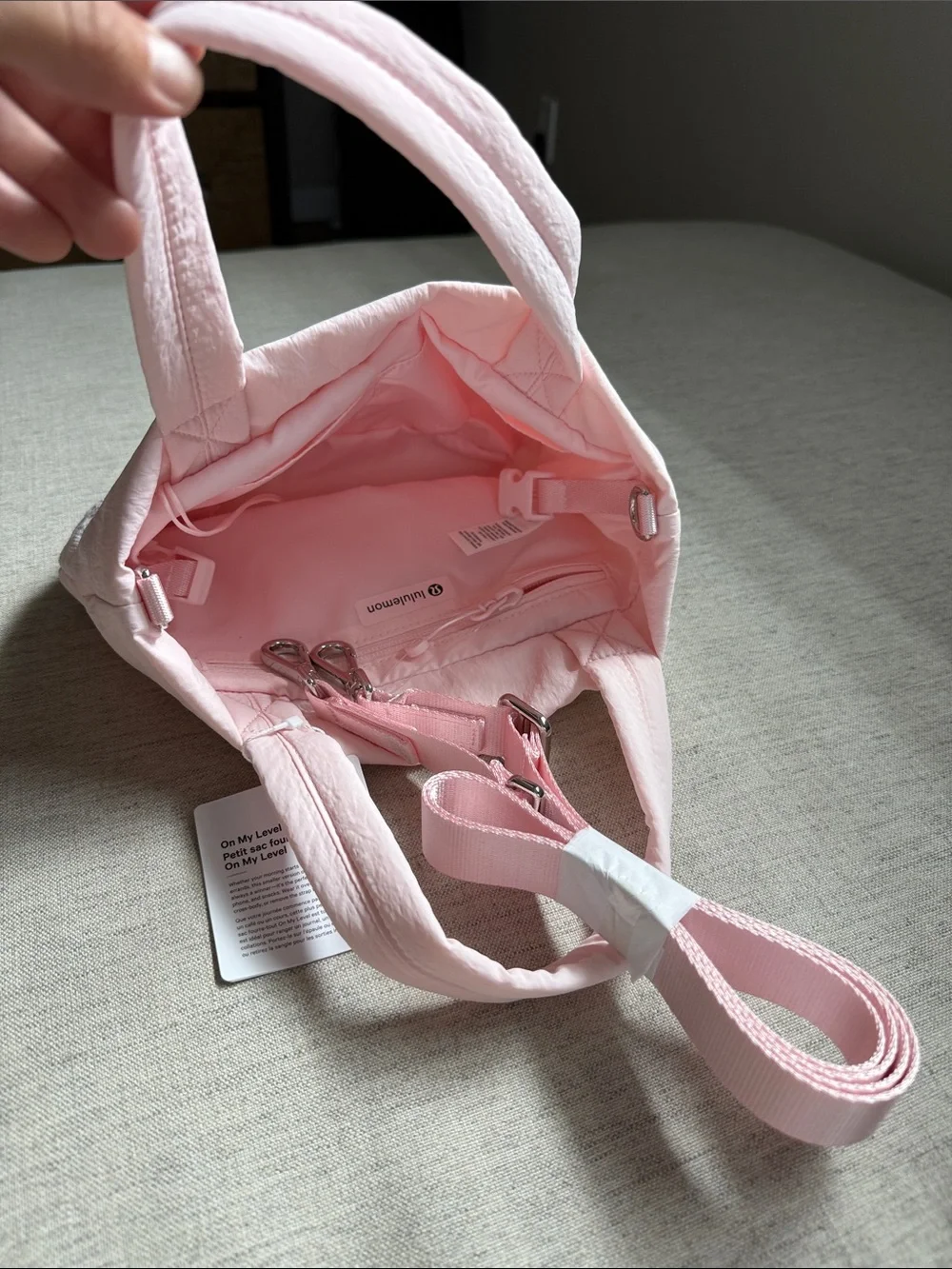 lululemon Pink Pearl On My Level Tote Small 5L Crossbody